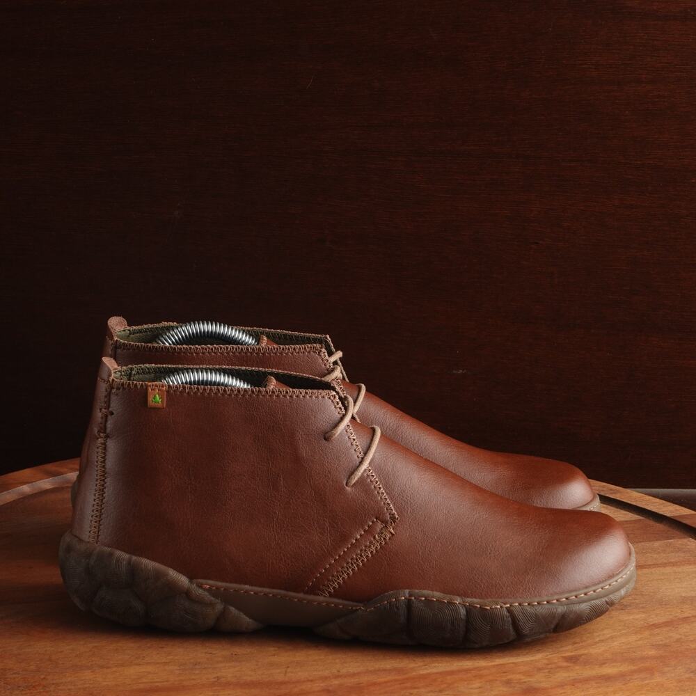 El Naturalista Boots Mens SZ EU 41 US 8.5 Brown Turtle Vegan Chukka Casual Ankle